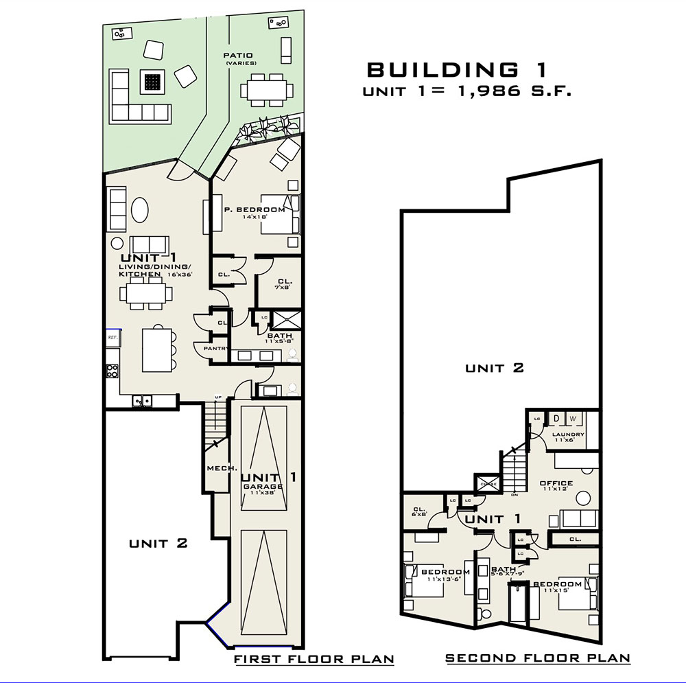 site plan - bldg 1 unit 1